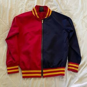 DC Kids Two-Tone Red and Blue Puffer Jacket